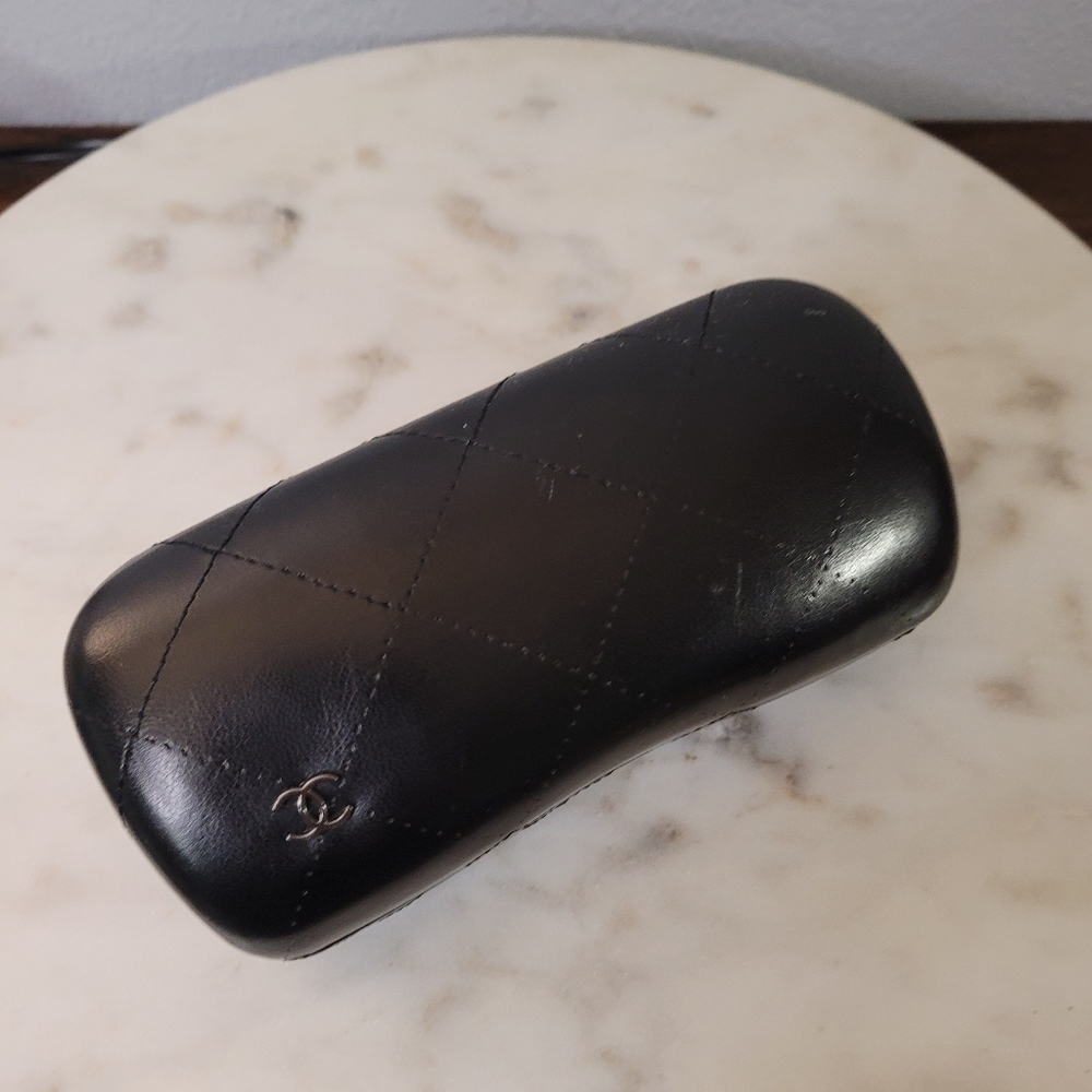Chanel Sunglasses Eyewear Case Black Hard Case CC Logo Used [Only Case]